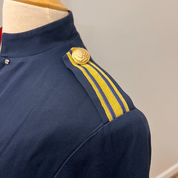 Vintage 1980s Lillie Rubin Military Navy Style Nautical Jacket with Gold Buttons - Picture 11 of 13